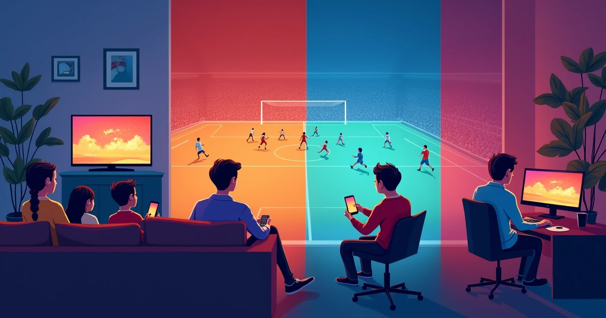Comparação futebol TV aberta, YouTube, Twitch e plataforma oficial 